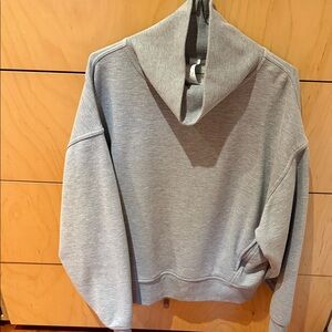 ALO Yoga Gray Cowl Neck Sweatshirt